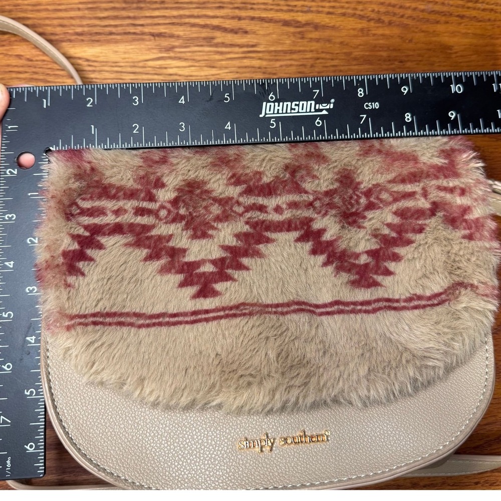 Simply southern Western Crossbody Bag purse cream red handbag beige